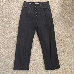Levi's Black Back Pocket Straight Jeans